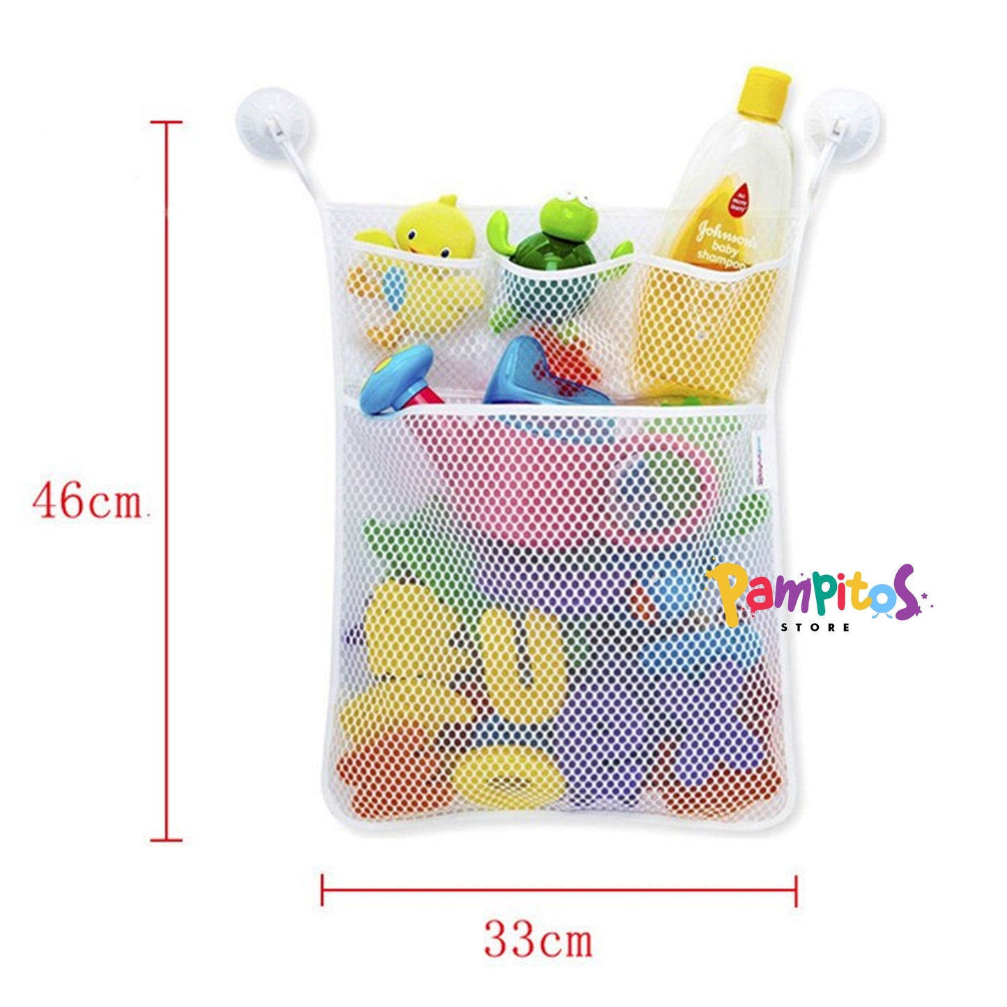 MALLA ORGANIZADORA PARA BAÑO CON BOLSILLOS