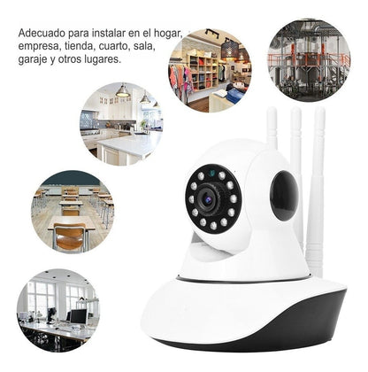 CÁMARA VIGILANCIA 350° monitorea y cuida niños bebés desde el trabajo